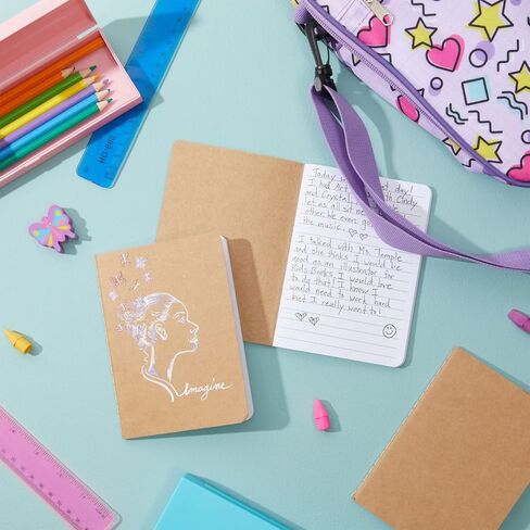 Paper Junkie 12 حزمة من دفاتر ملاحظات ورق الكرافت مقاس A6، 4x6 في مجلة الكتابة مع 80 صفحة مبطنة، مجموعة دفاتر ملاحظات للطلاب والكتابة والفصول الدراسية والسفر والأعمال التجارية واللوازم المكتبية in Kuwait