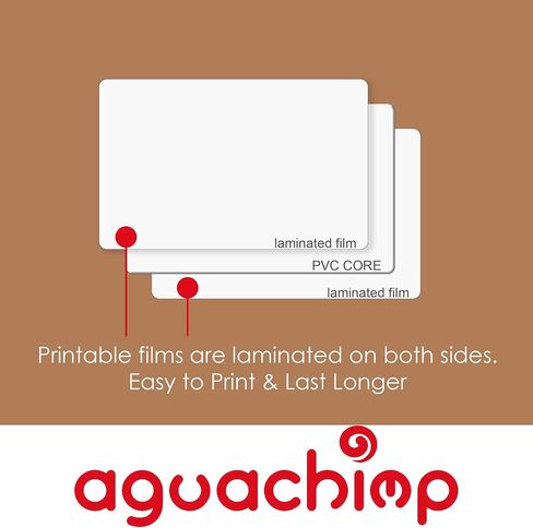 AguaChimp-500PAK بطاقة هوية بيضاء فارغة من PVC بجودة رسومية CR80 30MIL لطابعة شارة الهوية in Kuwait