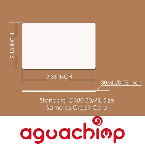 AguaChimp-500PAK بطاقة هوية بيضاء فارغة من PVC بجودة رسومية CR80 30MIL لطابعة شارة الهوية in Kuwait