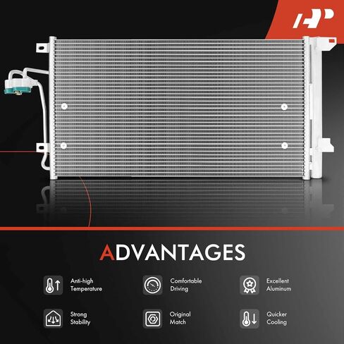 A-Premium Air Conditioning A/C Condenser Compatible with Audi Q7 2007-2015 & Volkswagen Touareg 2004-2010 & Porsche Cayenne 2003-2006 2008-2009, Replace# 4L0260401A in Saudi Arabia