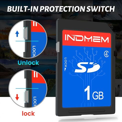 بطاقة SD INDMEM سعة 1 جيجابايت، 10 حزم بطاقة ذاكرة فلاش فئة 4 سعة 1 جيجابايت MLC القياسية الآمنة الرقمية وبطاقة الكاميرا in Saudi Arabia