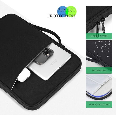 حافظة حمل تابلت مقاس 9-11 بوصة لجهاز Amazon Fire Max 11 2023/10.1" Fire HD 10 Plus Kids Pro، Samsung Galaxy Tab S8 S7 A8 A7 A S6 11" 10.5"/iPad Pro 2024 حقيبة حمل واقية بمقبض (أزرق) in Saudi Arabia
