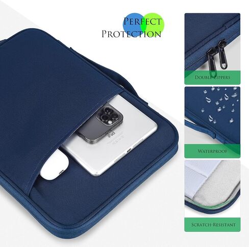 9-11 Inch Tablet Carrying Sleeve Case for Amazon Fire Max 11 2023/10.1" Fire HD 10 Plus Kids Pro,iPad 11th/Pro M5 M4/Air M4 M3 M2 11"/Samsung Galaxy Tab S9 S8 S7 11" Protective Bag with Handle(Blue) in Kuwait