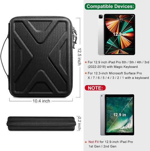 SITHON 11 Inch Portfolio Sleeve Case for 2026 iPad Air 11-inch (M4/M3/M2) | iPad (A16) 11th 2025, 11 Inch Pro M5/M4, 10.9"/10.2" iPad, Shock Absorption Tablet Carrying Organizer with Accessory Pocket in Kuwait