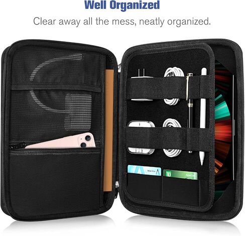 SITHON 11 Inch Portfolio Sleeve Case for 2026 iPad Air 11-inch (M4/M3/M2) | iPad (A16) 11th 2025, 11 Inch Pro M5/M4, 10.9"/10.2" iPad, Shock Absorption Tablet Carrying Organizer with Accessory Pocket in Kuwait