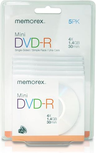 Memorex 30 دقيقة/1.4 جيجابايت Mini DVD-R (5 عبوات) in Saudi Arabia