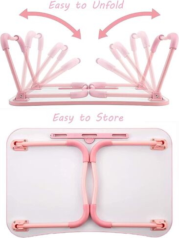 Foldable Bed Table for Laptop,Laptop Desk Table Stand for bed,Laptop Bed Tray Table with Storage Drawer-Cup Holder, Portable Lap Desk for Writing Reading Eating,Laptop Table Stand for Sofa Couch Floor in Saudi Arabia