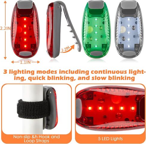 طقم مصابيح ملاحة LED مكون من 16 قطعة للقارب يتضمن 8 قطع من مصابيح LED لأضواء الملاحة الليلية مع 3 أنواع من أوضاع الوميض و8 قطع صفارات طوارئ مع حبل لصيد القوارب in Kuwait