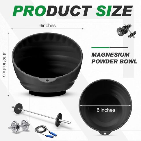 Workout Gym Chalk Container Magnetic Weightlifting Gym Chalk Holder Multi Position Chalk Bowl for Gym Accessory (Black) in Saudi Arabia
