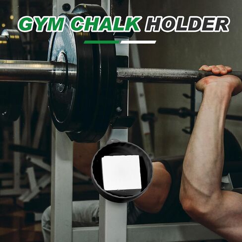 Workout Gym Chalk Container Magnetic Weightlifting Gym Chalk Holder Multi Position Chalk Bowl for Gym Accessory (Black) in Saudi Arabia