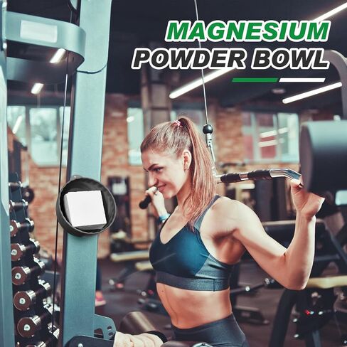 Workout Gym Chalk Container Magnetic Weightlifting Gym Chalk Holder Multi Position Chalk Bowl for Gym Accessory (Black) in Saudi Arabia