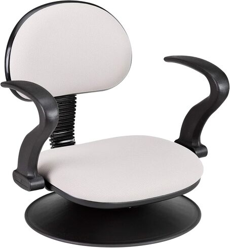 NOR-ENI200GR-SO 360-Degree Swivel Padded Floor Chair with Back Rest & Arms for Teachers, Students, and Gamers, Gray in Saudi Arabia