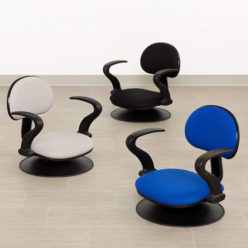 NOR-ENI200GR-SO 360-Degree Swivel Padded Floor Chair with Back Rest & Arms for Teachers, Students, and Gamers, Gray in Saudi Arabia