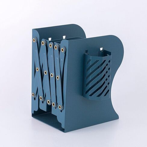 Adjustable Bookends,Metal Book Ends for Shelves to Hold Books Heavy Duty,Book Stoppers,Book Organizer for Desk with Pen Holder in Saudi Arabia