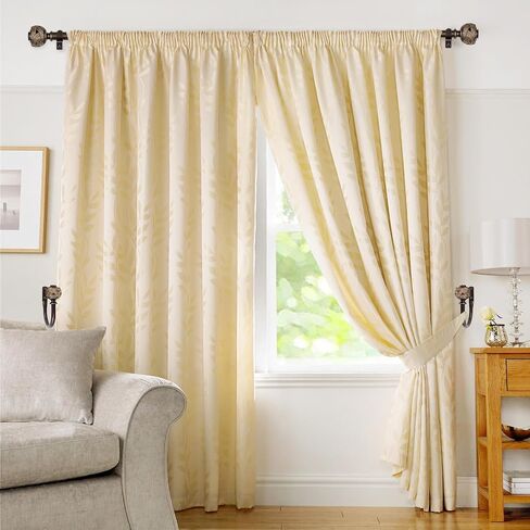 2 Pack Black Curtain Holdbacks, Decorative Window Drapery Tiebacks, Curtain Tie Back Hooks for Wall with Leaf Finials (4.3" L x 3.3" W) in Saudi Arabia