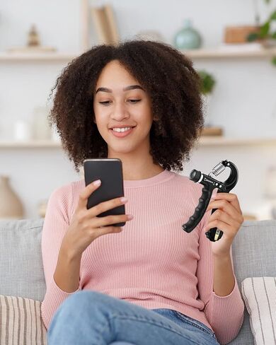 مقوي قبضة اليد من جونيكس مع عداد، مجموعة تدريب الساعد (5 عبوات)، مدرب قوة قبضة المقاومة قابل للتعديل، تمرين الإصبع/ممد، حلقة قبضة، كرة قبضة للتعافي والرياضيين in Kuwait