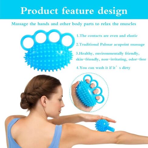 مقوي قبضة اليد من NC، كرة تمرين بأربعة أصابع وتمارين اليد للقوة، كرة الضغط وكرات الإجهاد للبالغين، كرة علاج لتشنجات اليد والتعافي in Kuwait