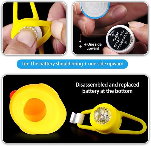 VideoPUP جرس دراجة البطة، 3 قطع ديكورات لوحة القيادة للسيارة على شكل بطة صفراء مع خوذة المروحة وإضاءة LED للأطفال الصغار والكبار والرياضة في الهواء الطلق in Kuwait