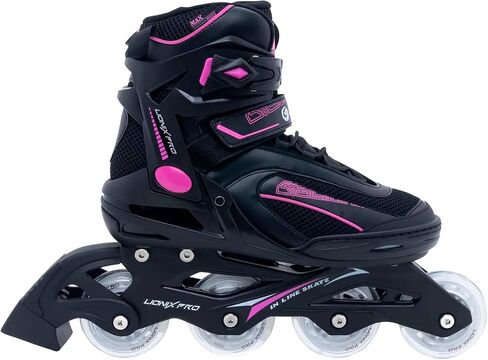 Lionix Pro Swift Inline Skates, Pink/Blue, for Girls, Boys, Women, Men, Fitness, High Performance in Saudi Arabia