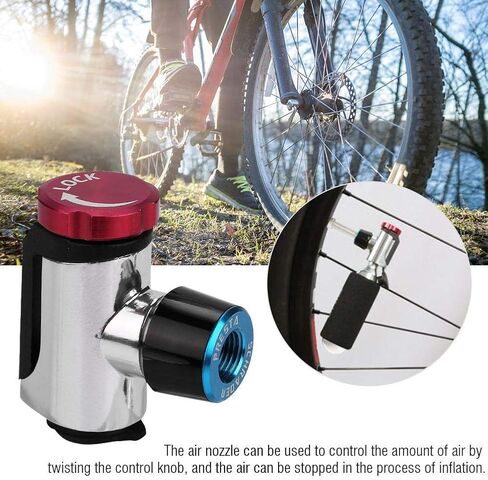 Bike Inflator Head, Cycling Bike Bicycle CO2 Cartridge Pump Ball Portable Inflator Head in Saudi Arabia