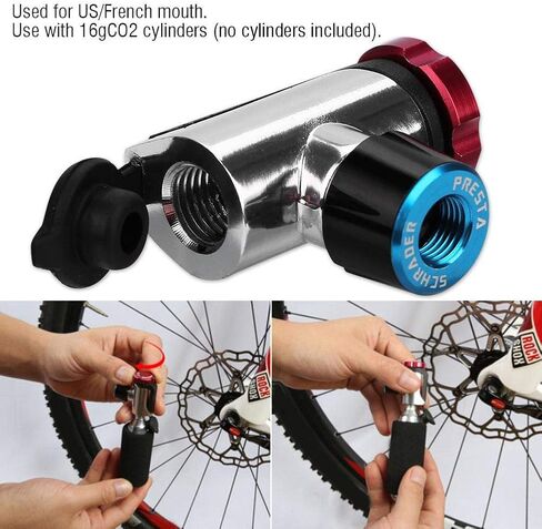 Bike Inflator Head, Cycling Bike Bicycle CO2 Cartridge Pump Ball Portable Inflator Head in Saudi Arabia