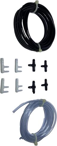 طقم خرطوم غسيل الزجاج الأمامي، 4 مم أسود 3 متر خرطوم سائل غسيل 3 مم 3 متر مع 8 موصلات خرطوم، مناسب لمعظم أنابيب غسيل الزجاج الأمامي للسيارة in Kuwait