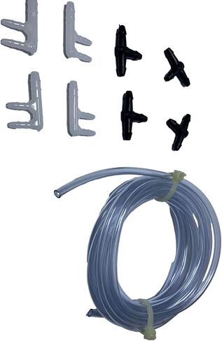 طقم خرطوم غسيل الزجاج الأمامي، 4 مم أسود 3 متر خرطوم سائل غسيل 3 مم 3 متر مع 8 موصلات خرطوم، مناسب لمعظم أنابيب غسيل الزجاج الأمامي للسيارة in Kuwait