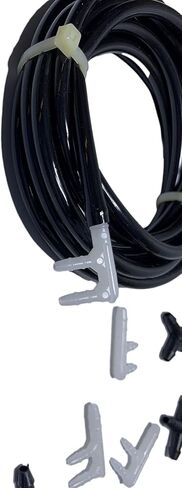 طقم خرطوم غسيل الزجاج الأمامي، 4 مم أسود 3 متر خرطوم سائل غسيل 3 مم 3 متر مع 8 موصلات خرطوم، مناسب لمعظم أنابيب غسيل الزجاج الأمامي للسيارة in Kuwait