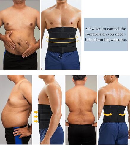 TAILONG رجل الخصر المتقلب حزام النيوبرين مدرب خصر لتخفيف الوزن التخسيس محدد شكل الجسم تجريب حزام بطن المشدات الرياضية in Saudi Arabia
