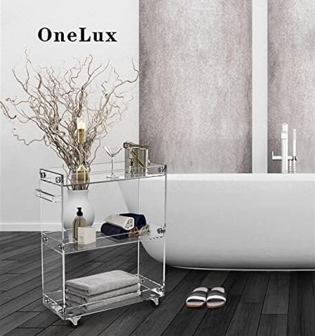 عربة تخزين نحيفة من الأكريليك ذات 3 طبقات، أرفف ضيقة للحمام والمطبخ والأماكن الضيقة (2008) in Kuwait