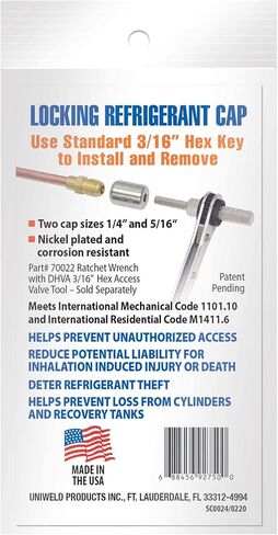 Uniweld ULRC14-2 غطاء مبرد بقفل 1/4 بوصة (عبوتان) in Kuwait