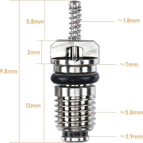 56 Pieces Valve Air Conditioning Valve Core R12 R134A Automotive A/C Valve Stem Cores Brass Valve Cores Refrigeration Tire Valve Stem Cores for Car Auto Vehicle and More in Saudi Arabia