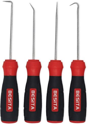 مجموعة اختيار وخطاف دقيقة - مجموعة مكونة من 4 قطع، مانع تسرب زيت السيارة/حلقة دائرية، مزيل سحب خطافات صغيرة دقيقة in Kuwait