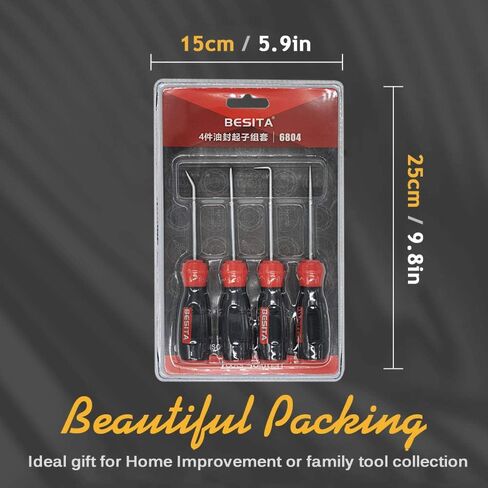 مجموعة اختيار وخطاف دقيقة - مجموعة مكونة من 4 قطع، مانع تسرب زيت السيارة/حلقة دائرية، مزيل سحب خطافات صغيرة دقيقة in Kuwait