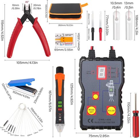 أداة تشخيصية لاختبار الحاقن الاحترافي مع 4 أوضاع وقود Pluse اختبار نظام الوقود القوي مجموعة أدوات المسح الضوئي عالميًا in Kuwait