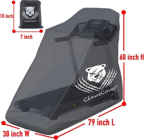 ClawsCover Treadmill Cover Waterproof Dustproof Running Machine Cover Exercise Workout Equipment Protective with Windproof Drawstring and Air Vents for Home Gym Indoor Outdoor in Saudi Arabia