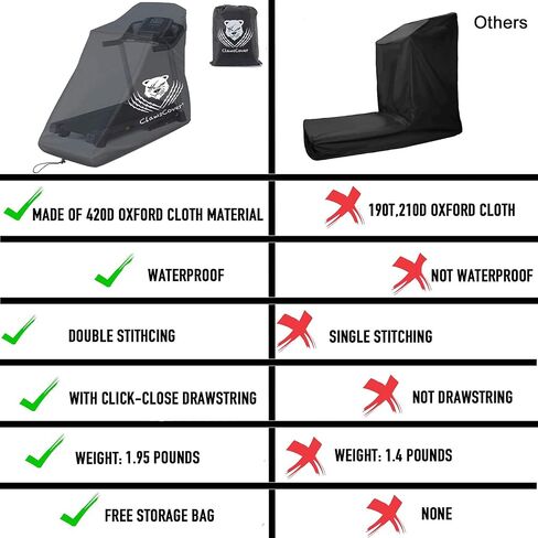 ClawsCover Treadmill Cover Waterproof Dustproof Running Machine Cover Exercise Workout Equipment Protective with Windproof Drawstring and Air Vents for Home Gym Indoor Outdoor in Saudi Arabia