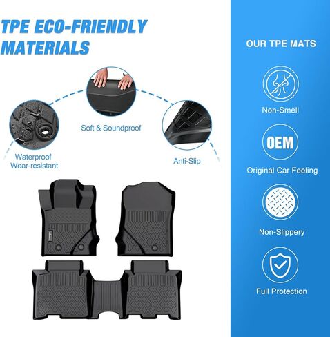 Nilight Cargo Mats for Ford Bronco 4 Door 2021 2022 2023 2024,All Weather Protection Heavy Duty Cargo Liners in Saudi Arabia
