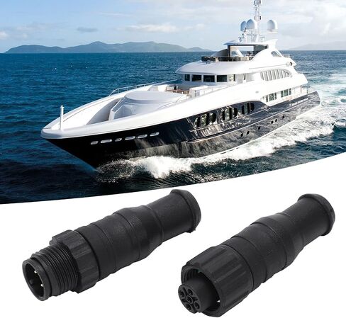 2PCS Marine for NMEA 2000 Terminators M12 Male Female 5 Pin Water Resistant for Lowrance Networks in Saudi Arabia