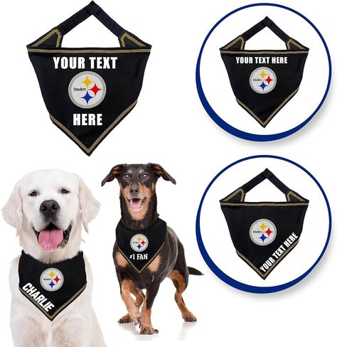 NFL Buffalo Bills Personalized Tie Bandana for Dogs & Cats, Size Large/X-Large. Custom Dog Bandana Scarf Bib for Pet Cat Dog. The Ultimate Game-Day & Party Customizable Bandana in Saudi Arabia