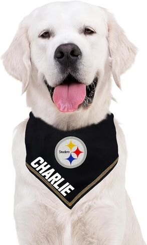 NFL Buffalo Bills Personalized Tie Bandana for Dogs & Cats, Size Large/X-Large. Custom Dog Bandana Scarf Bib for Pet Cat Dog. The Ultimate Game-Day & Party Customizable Bandana in Saudi Arabia