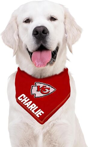 NFL Buffalo Bills Personalized Tie Bandana for Dogs & Cats, Size Large/X-Large. Custom Dog Bandana Scarf Bib for Pet Cat Dog. The Ultimate Game-Day & Party Customizable Bandana in Saudi Arabia