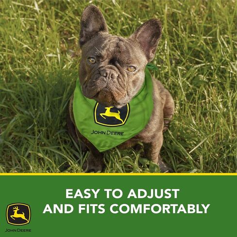 John Deere TIE Bandana for Dogs & Cats. Soft Mesh, Adjustable, Stretchable Pet Bandana Easily Tie Around Dog’s Neck for Easy Wear. for Farmers, Hard Hat Workers & John Deere Fans! Size: Small-Medium in Saudi Arabia