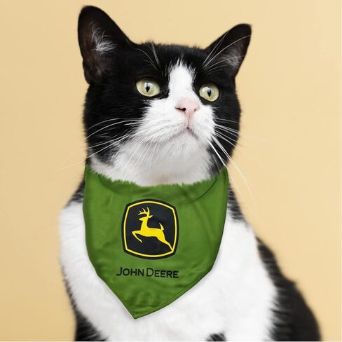 John Deere TIE Bandana for Dogs & Cats. Soft Mesh, Adjustable, Stretchable Pet Bandana Easily Tie Around Dog’s Neck for Easy Wear. for Farmers, Hard Hat Workers & John Deere Fans! Size: Small-Medium in Saudi Arabia
