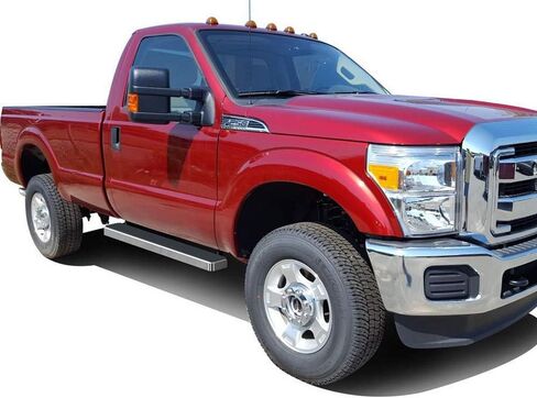 APS Running Boards (Nerf Bars Side Steps Step Bars) Compatible with Ford F250 F350 Super Duty 1999-2016 Regular Cab (Stainless Steel Black Powder Coated 5 inches) in Kuwait
