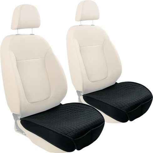 GREENSINDOOR Car Seat Cover - Cars Linen Front Seat Covers Car Seat Protector Breathable Comfort Anti-Slip Universal for Most Automotive, Van, SUV, Truck (1+1 Pack) in Saudi Arabia