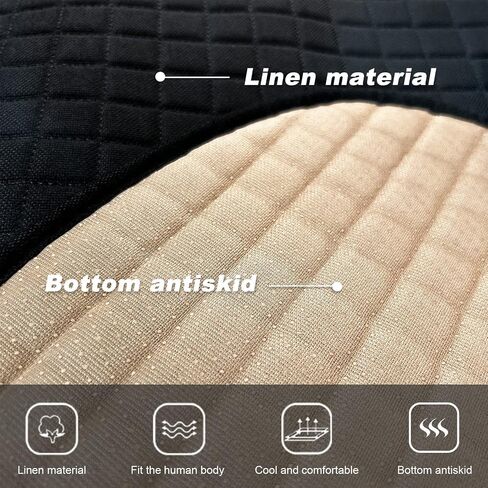 GREENSINDOOR Car Seat Cover - Cars Linen Front Seat Covers Car Seat Protector Breathable Comfort Anti-Slip Universal for Most Automotive, Van, SUV, Truck (1+1 Pack) in Saudi Arabia
