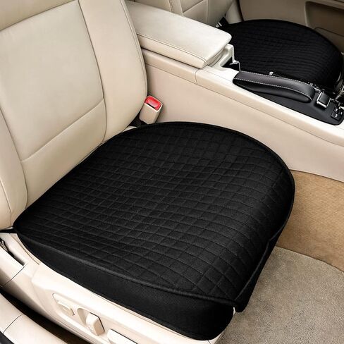 GREENSINDOOR Car Seat Cover - Cars Linen Front Seat Covers Car Seat Protector Breathable Comfort Anti-Slip Universal for Most Automotive, Van, SUV, Truck (1+1 Pack) in Saudi Arabia