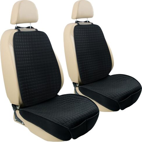 GREENSINDOOR Car Seat Cover - Cars Linen Front Seat Covers Car Seat Protector Breathable Comfort Anti-Slip Universal for Most Automotive, Van, SUV, Truck (1+1 Pack) in Saudi Arabia