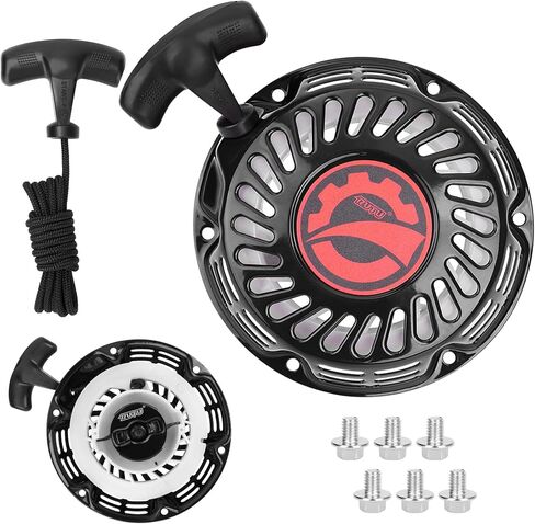 بادئ الارتداد لـ Predator 212 Coleman BT200X مع دقر الإسكان السميك، استبدال مجموعة بدء السحب RUTU لهوندا GX160 GX200 5.5HP 6.5HP محرك صغير Go Kart Mini Dirt Bike أسود in Saudi Arabia